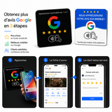 Fonctionnement de la plaque NFC Avis Google DPA TAP en trois étapes